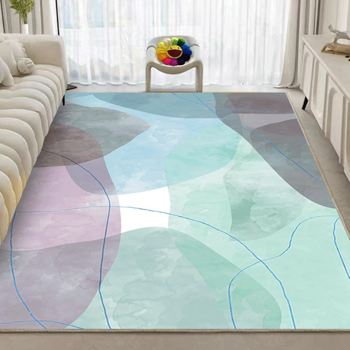 Frisence カーペット 120×160cm 洗える ラグ 滑り止め付き 防音・防寒・床暖房対応 ラグマット 折りたたみ コンパクト収納可能 おしゃれ ふわふわ 北欧風 リビング 寝室 子供部屋用 FRIDT67