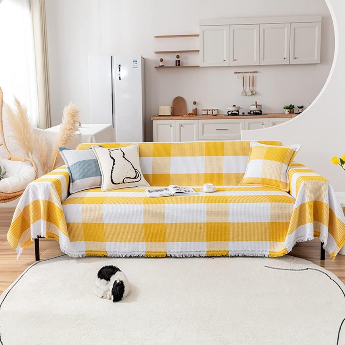 「Tuokus」ソファーカバー 肘付き 一人掛け 二人掛け 三人掛け 肘あり ソファパッド ソファカバー ペットの引っかき傷防止 クッション ソファー スリップ 洗える 防水 防塵 無地 大きいサイズ より厚く SFJ-19 クッション