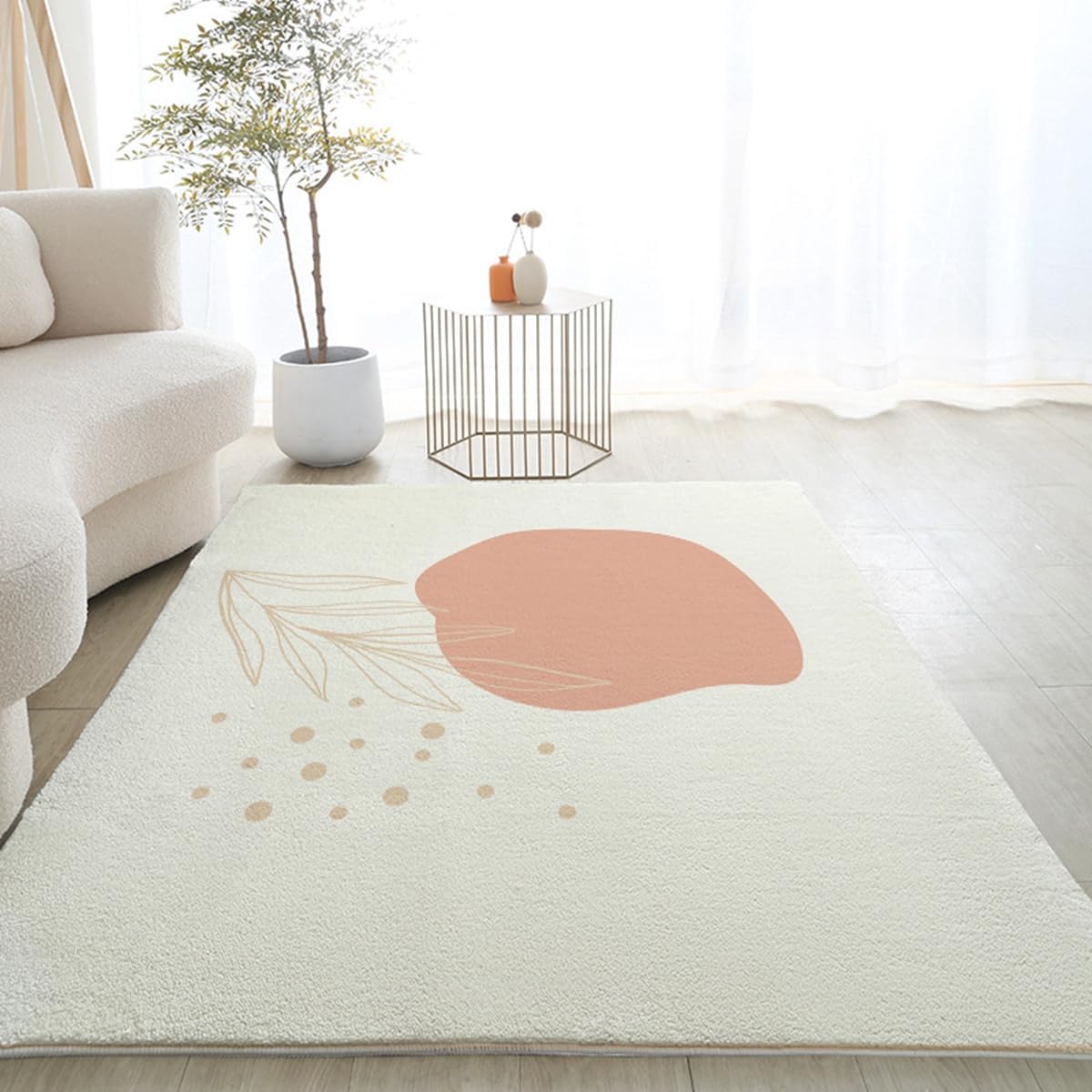 「ORRMALL」カーペット ラグマット ラグ 滑り止め付き センターカーペット 模造カシミヤ 3畳4畳5畳6畳 厚み 長方形 絨毯 抗菌防臭 防ダニ 床暖房対応 シャギーラグ 絨毯 滑り止め付き ふわふわ サラサラ 長方形 カラフルパターン ORFYR-32(120*160cm約1畳)