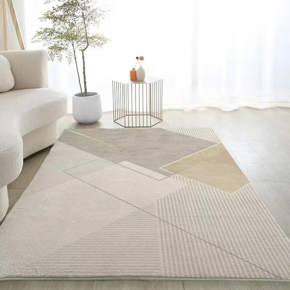 Frisence カーペット ラグマット 絨毯 厚手 防寒 床暖房対応 滑り止め付き 洗える 低ホコリ 防ダニ インテリア ホットカーペット対応 お手入れ簡単 耐久性 耐摩耗性 防音機能 FRIDT36