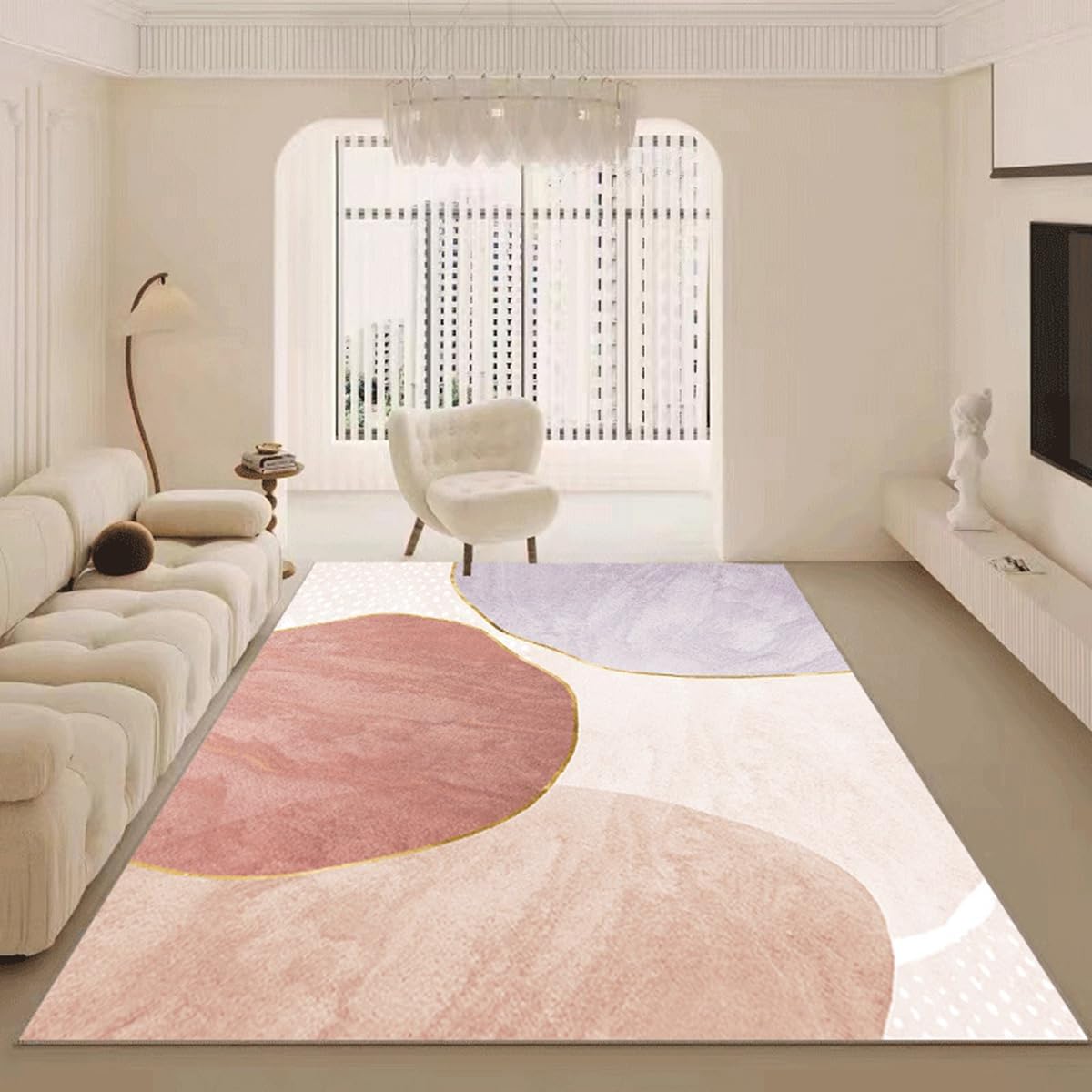 Frisence カーペット 120×160cm 洗える ラグ 滑り止め付き 防音・防寒・床暖房対応 ラグマット 折りたたみ コンパクト収納可能 おしゃれ ふわふわ 北欧風 リビング 寝室 子供部屋用 FRIDT67