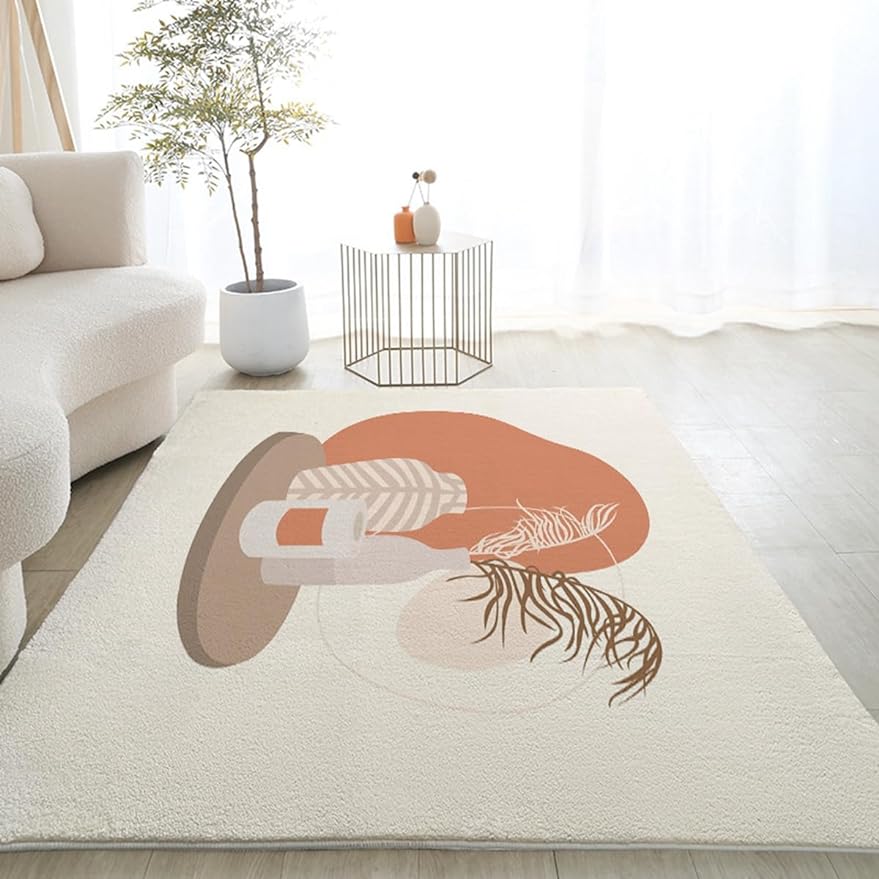 「ORRMALL」カーペット ラグマット ラグ 滑り止め付き センターカーペット 模造カシミヤ 3畳4畳5畳6畳 厚み 長方形 絨毯 抗菌防臭 防ダニ 床暖房対応 シャギーラグ 絨毯 滑り止め付き ふわふわ サラサラ 長方形 カラフルパターン ORFYR-33(120*160cm約1畳)