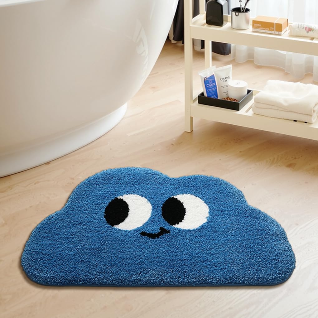 バスマット 40×60cm 吸水速乾 ふわふわ マイクロファイバー 滑り止め付き 抗菌防臭 厚手 洗濯機対応 乾きやすい お風呂マット 脱衣所 洗面所用 おしゃれ 北欧風 ORYSD144