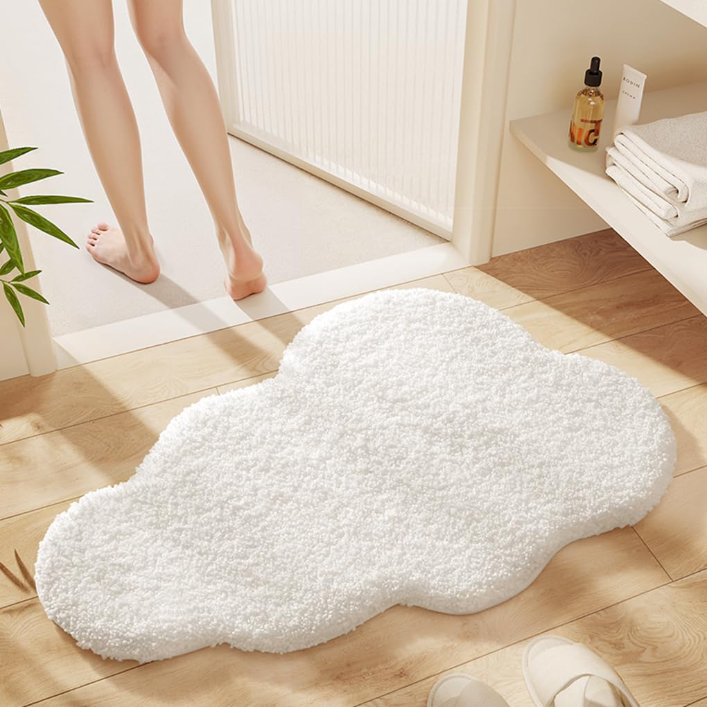 バスマット 50×80cm 吸水速乾 ふわふわ マイクロファイバー 滑り止め付き 抗菌防臭 厚手 洗濯機対応 乾きやすい お風呂マット 脱衣所 洗面所用 おしゃれ 北欧風 ORYSD132