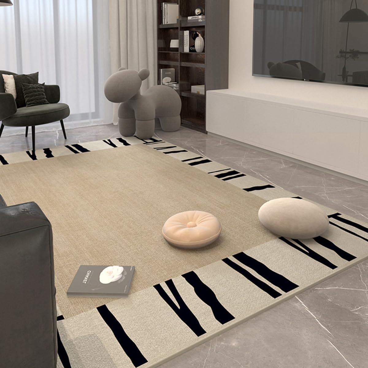 「ORRMALL」カーペット ラグマット ラグ 滑り止め付き センターカーペット 模造カシミヤ 3畳4畳5畳6畳 厚み 長方形 絨毯 抗菌防臭 防ダニ 床暖房対応 シャギーラグ 絨毯 滑り止め付き ふわふわ サラサラ 長方形 カラフルパターン ORFYR123