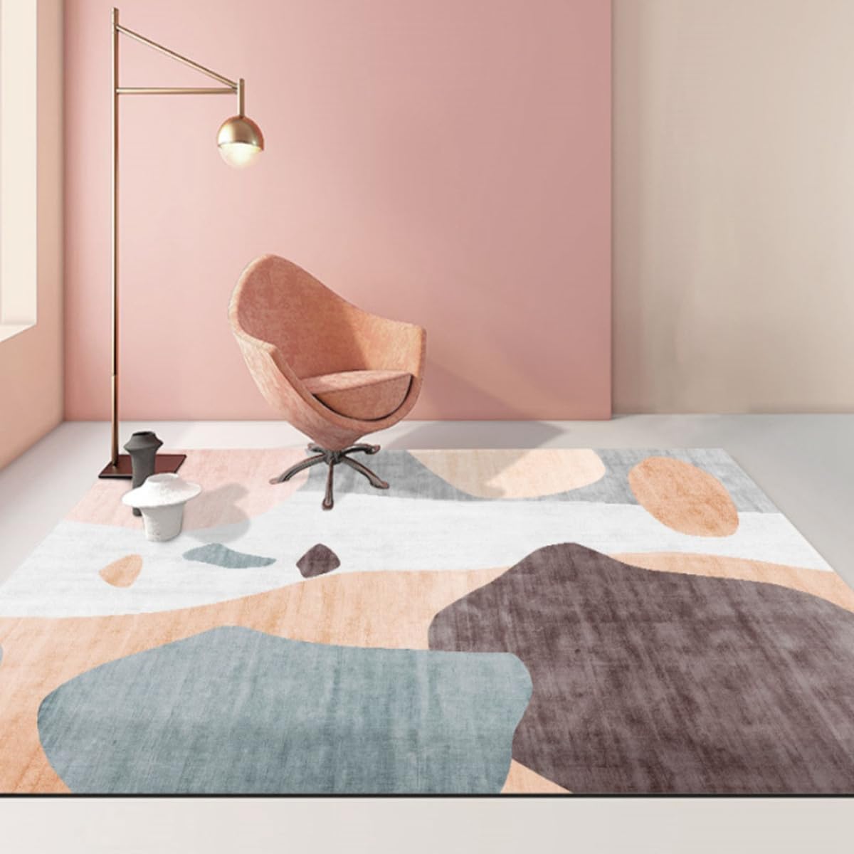 Tuokus カーペット 120×160cm 洗える ラグ 滑り止め付き 防音・防寒・床暖房対応 ラグマット 折りたたみ コンパクト収納可能 おしゃれ ふわふわ 北欧風 リビング 寝室 子供部屋用 FRIDT76