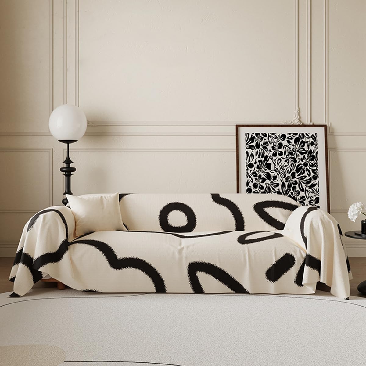 「Tuokus」ソファーカバー 2人掛け 3人掛け 肘付き 柔らかく 通気性 ふわふわ おしゃれ 汚れ防止 パッド クッション スリップ 洗える 防塵 オールシーズン使用可能 Sofajia56