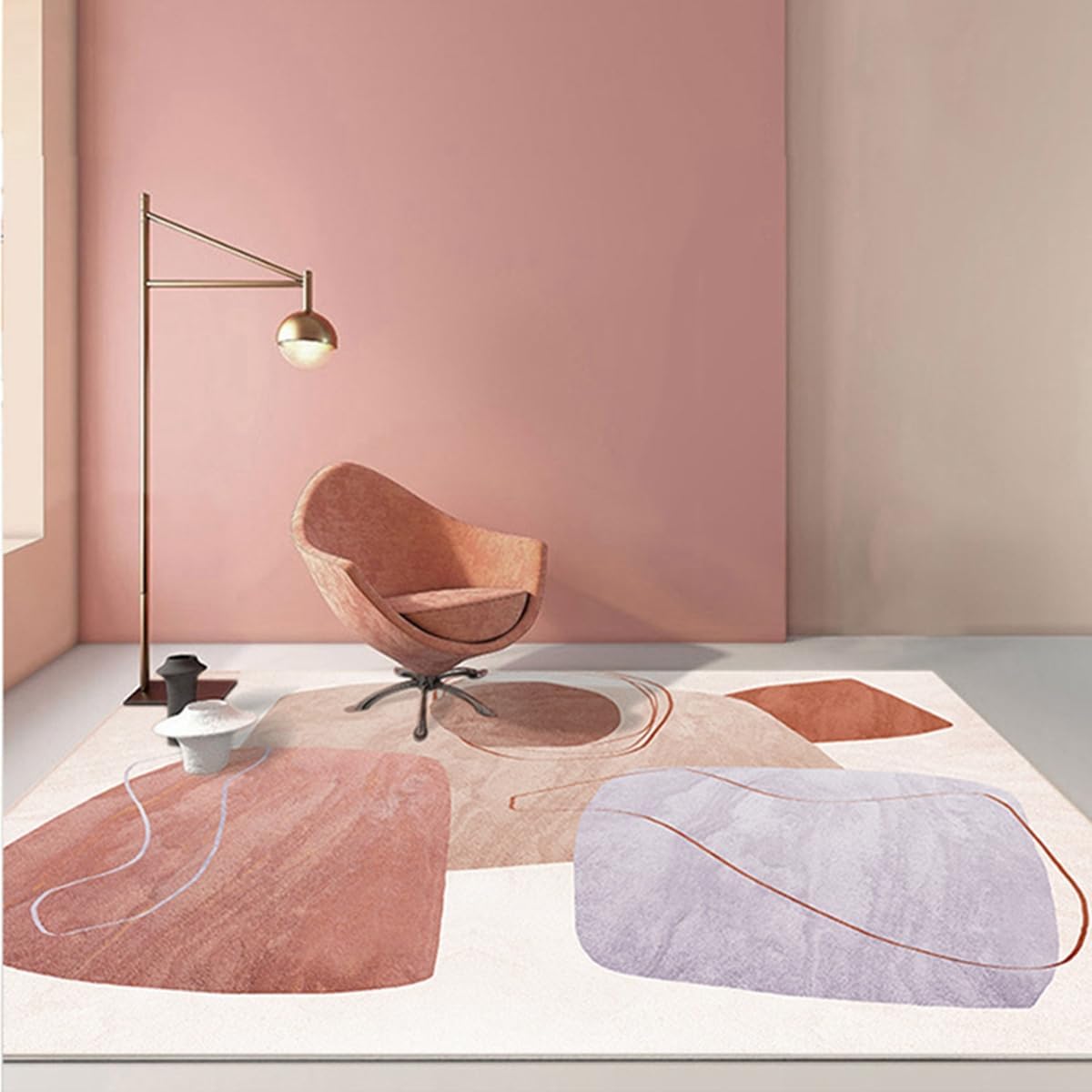 Frisence カーペット 120×160cm 洗える ラグ 滑り止め付き 防音・防寒・床暖房対応 ラグマット 折りたたみ コンパクト収納可能 おしゃれ ふわふわ 北欧風 リビング 寝室 子供部屋用 FRIDT68A