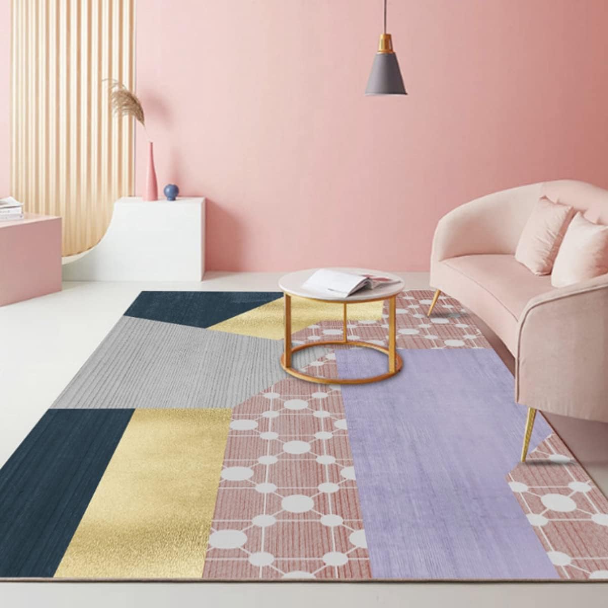 「Tuokus」ラグ カーペット かわいい おしゃれ 洗える ラグマット リントフリー 北欧 じゅうたん 3畳4畳5畳6畳 防ダニ センターカーペット 抗菌 消臭 シャギーラグ 滑り止め付き 長方形 夏秋冬
