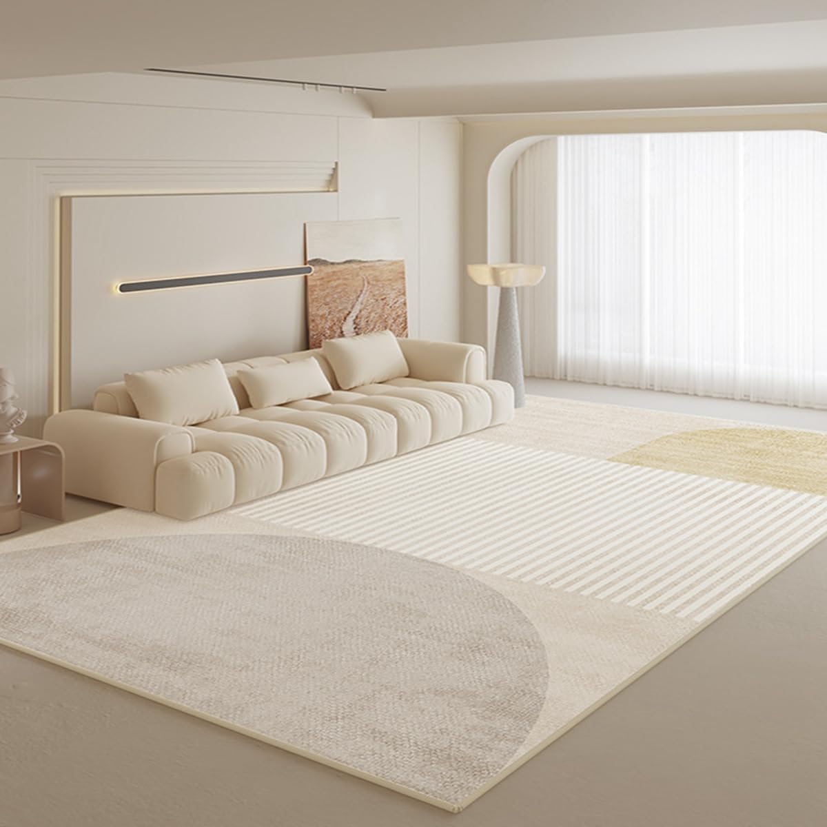 Frisence カーペット ラグマット 絨毯 厚手 防寒 床暖房対応 滑り止め付き 洗える 低ホコリ 防ダニ インテリア ホットカーペット対応 お手入れ簡単 耐久性 耐摩耗性 防音機能 FRIDT16