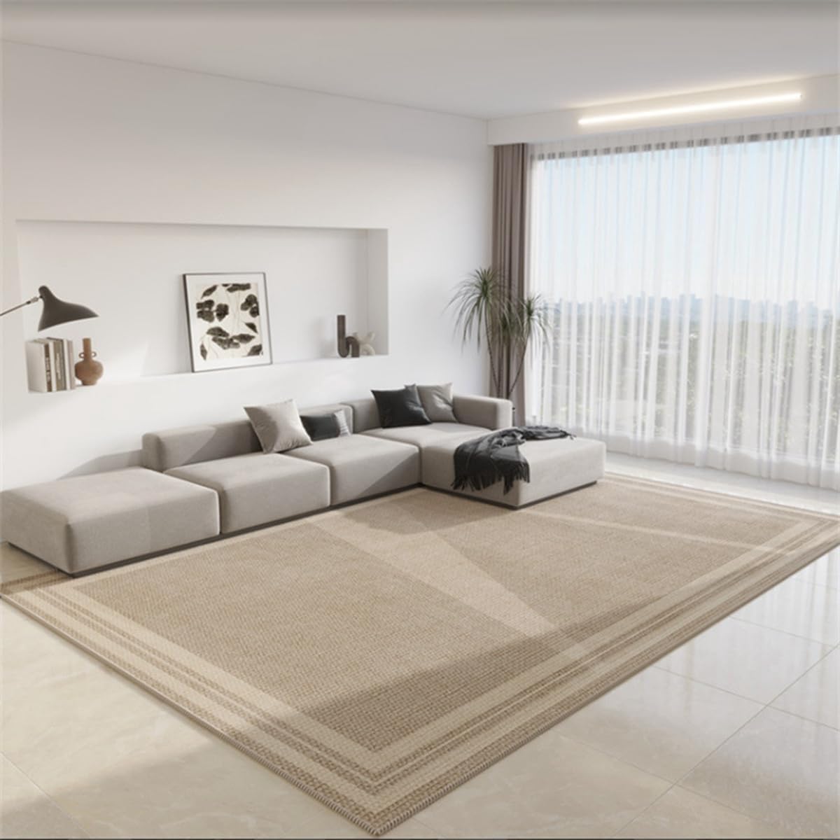 「ORRMALL」カーペット ラグマット ラグ 滑り止め付き センターカーペット 模造カシミヤ 3畳4畳5畳6畳 厚み 長方形 絨毯 抗菌防臭 防ダニ 床暖房対応 シャギーラグ 絨毯 滑り止め付き ふわふわ サラサラ 長方形 カラフルパターン ORFYR125B