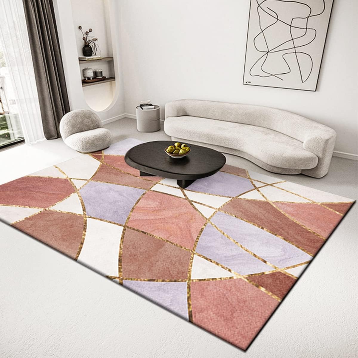 Frisence カーペット ラグマット 絨毯 厚手 防寒 床暖房対応 滑り止め付き 洗える 低ホコリ 防ダニ インテリア ホットカーペット対応 お手入れ簡単 耐久性 耐摩耗性 防音機能 FRIDT49