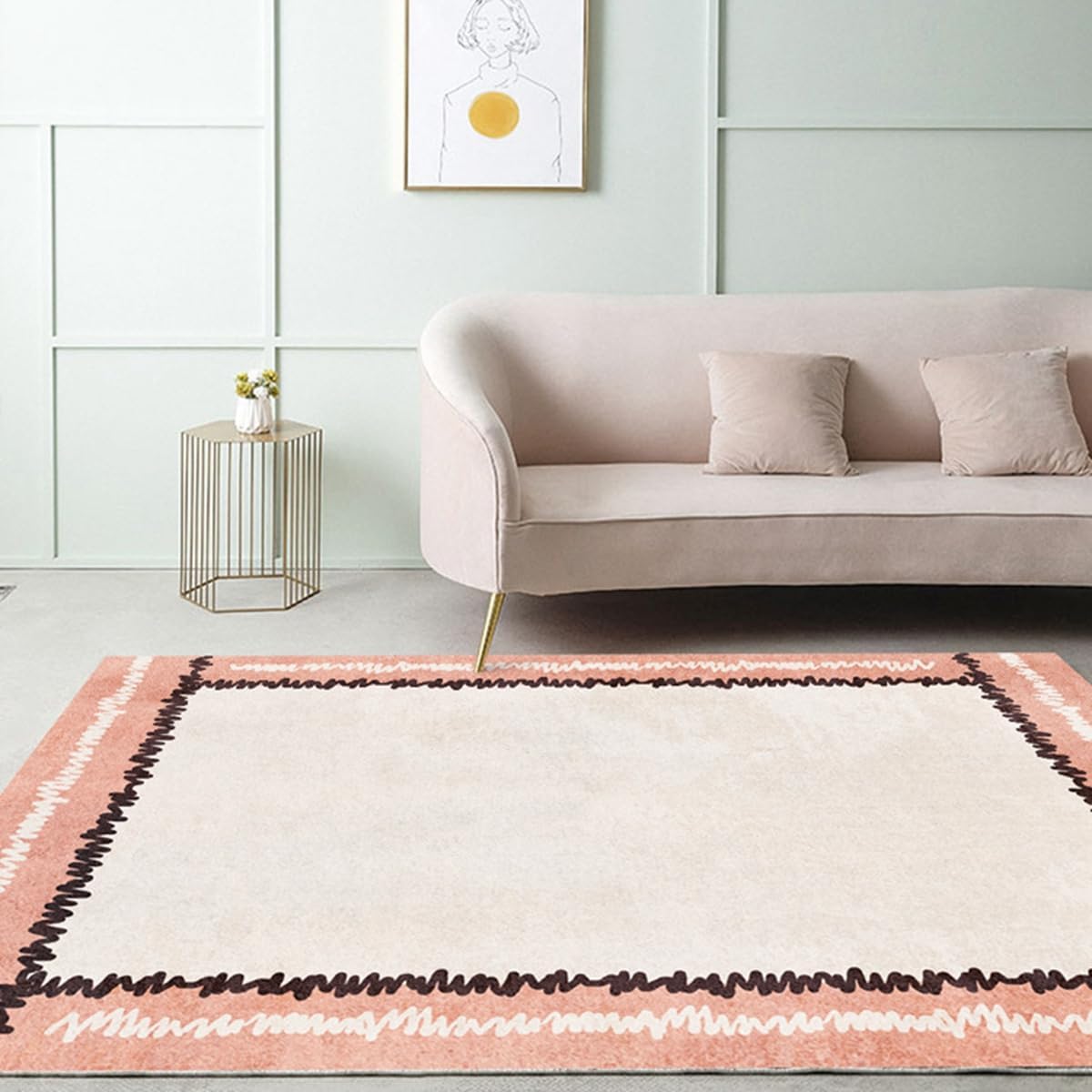 カーペット 120×160cm 洗える ラグ 滑り止め付き 防音・防寒・床暖房対応 ラグマット 折りたたみ コンパクト収納可能 おしゃれ ふわふわ 北欧風 リビング 寝室 子供部屋用 FRIDT68B