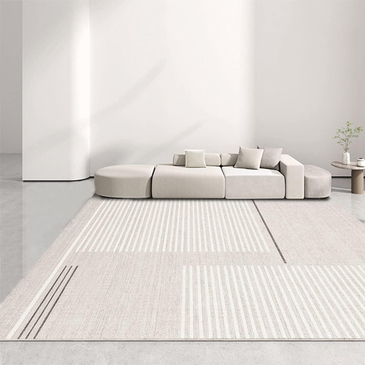 Frisence カーペット ラグマット 絨毯 厚手 防寒 床暖房対応 滑り止め付き 洗える 低ホコリ 防ダニ インテリア ホットカーペット対応 お手入れ簡単 耐久性 耐摩耗性 防音機能 FRIDT44