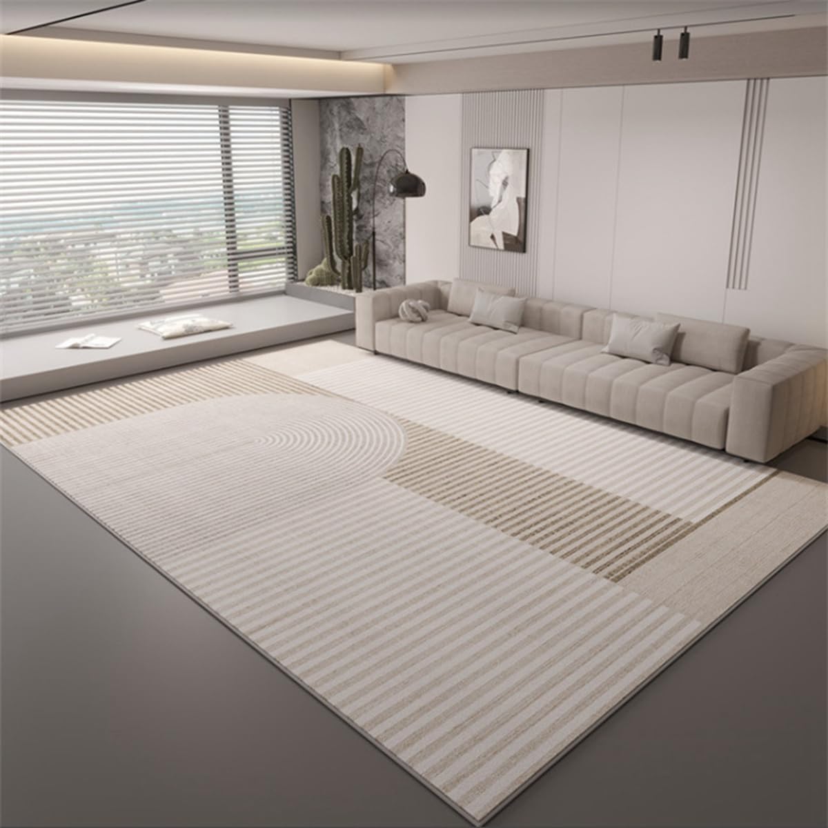 「ORRMALL」カーペット ラグマット ラグ 滑り止め付き センターカーペット 模造カシミヤ 3畳4畳5畳6畳 厚み 長方形 絨毯 抗菌防臭 防ダニ 床暖房対応 シャギーラグ 絨毯 滑り止め付き ふわふわ サラサラ 長方形 カラフルパターン ORFYR125B