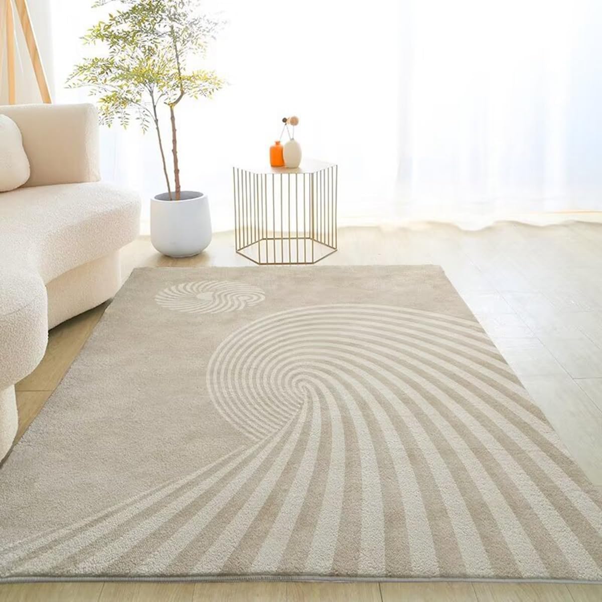 Frisence カーペット 120×160cm 洗える ラグ 滑り止め付き 防音・防寒・床暖房対応 ラグマット 折りたたみ コンパクト収納可能 おしゃれ ふわふわ 北欧風 リビング 寝室 子供部屋用 FRIDT73