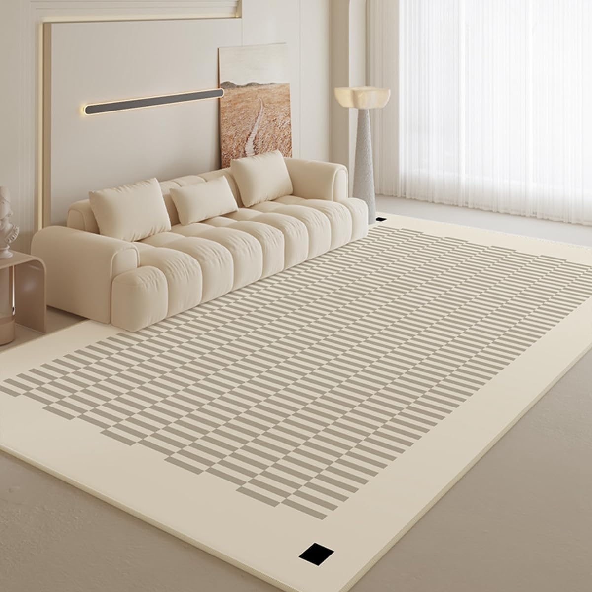 Frisence カーペット ラグマット 絨毯 厚手 防寒 床暖房対応 滑り止め付き 洗える 低ホコリ 防ダニ インテリア ホットカーペット対応 お手入れ簡単 耐久性 耐摩耗性 防音機能 FRIDT16