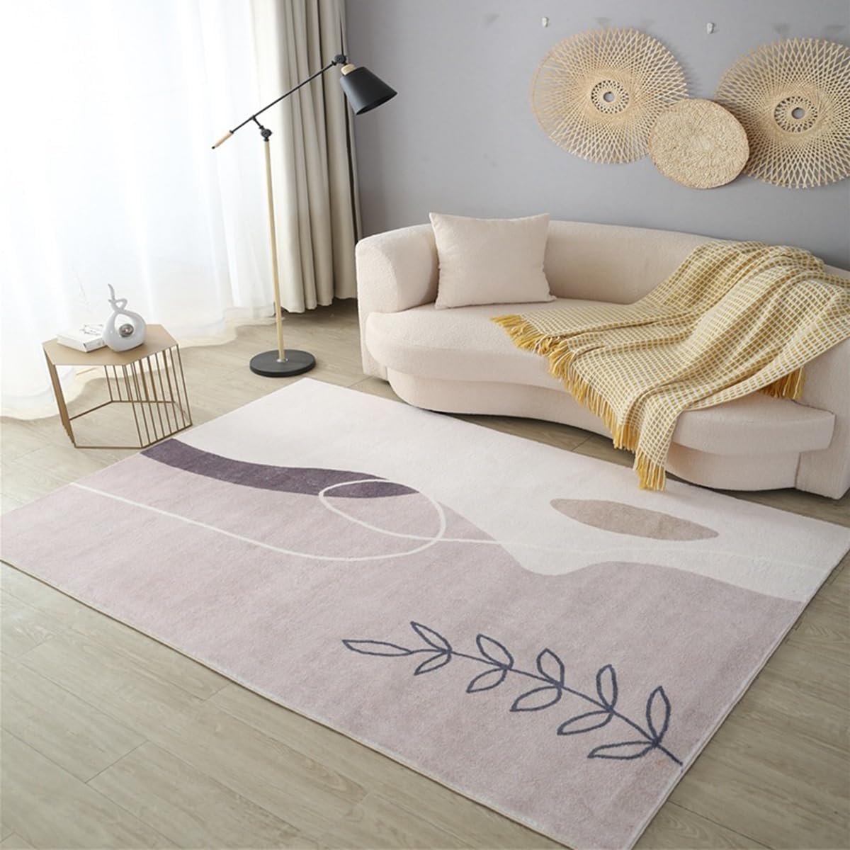 Frisence カーペット 120×160cm 洗える ラグ 滑り止め付き 防音・防寒・床暖房対応 ラグマット 折りたたみ コンパクト収納可能 おしゃれ ふわふわ 北欧風 リビング 寝室 子供部屋用 FRIDT71A