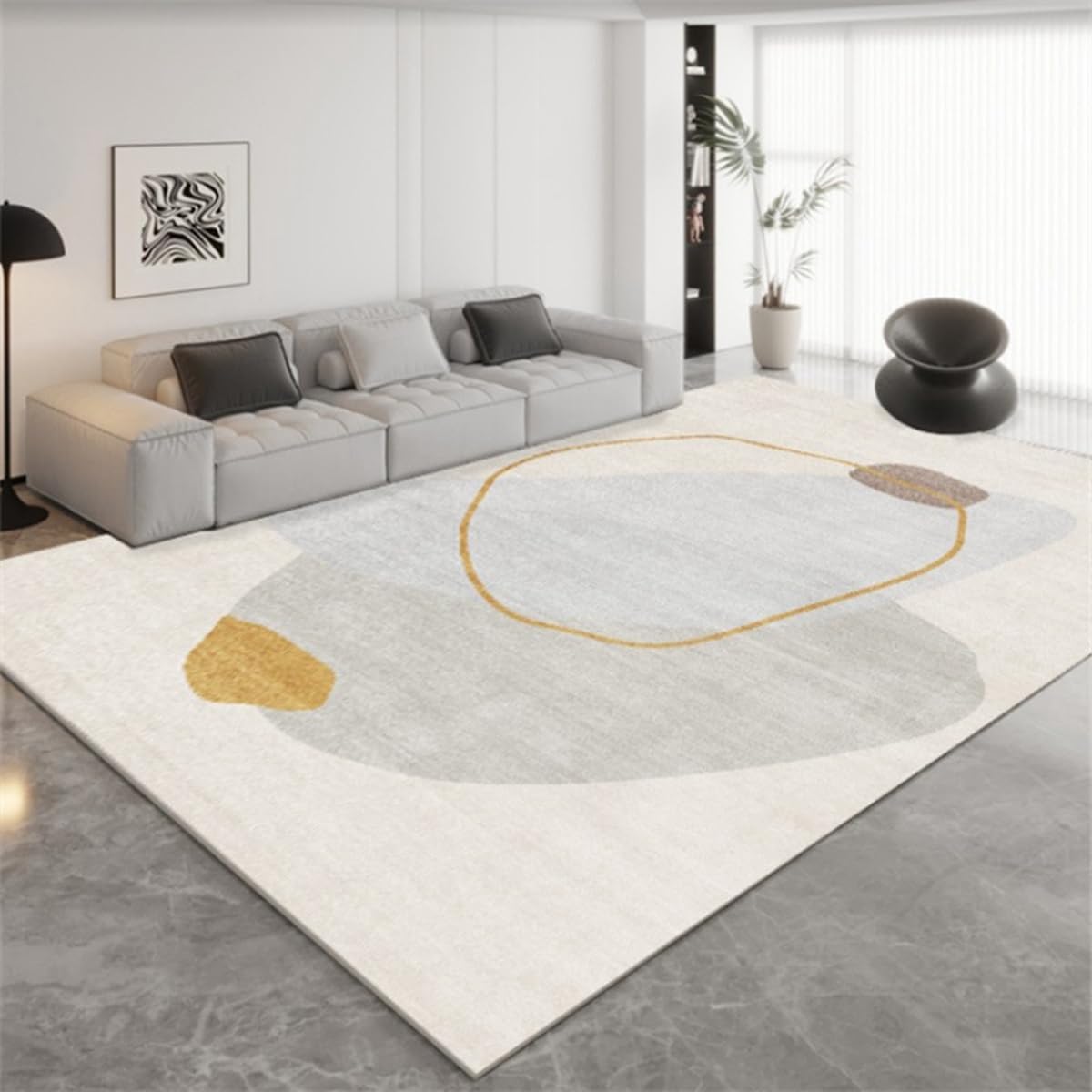 「ORRMALL」カーペット ラグマット ラグ 滑り止め付き センターカーペット 模造カシミヤ 3畳4畳5畳6畳 厚み 長方形 絨毯 抗菌防臭 防ダニ 床暖房対応 シャギーラグ 絨毯 滑り止め付き ふわふわ サラサラ 長方形 カラフルパターン ORFYR125B