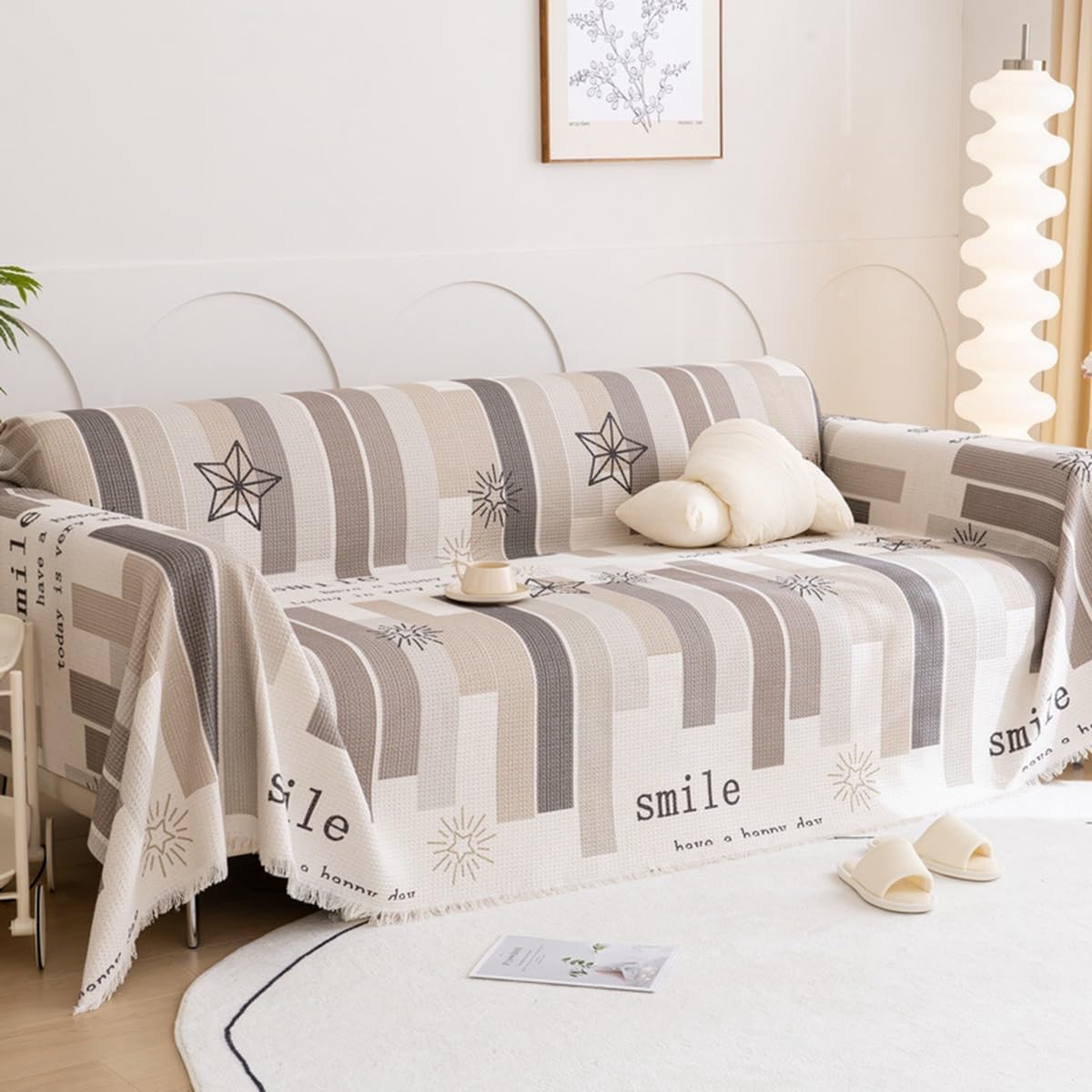 「Tuokus」ソファーカバー 肘付き 一人掛け 二人掛け 三人掛け 肘あり ソファパッド ソファカバー ペットの引っかき傷防止 クッション ソファー スリップ 洗える 防水 防塵 無地 大きいサイズ より厚く TSFJ-26