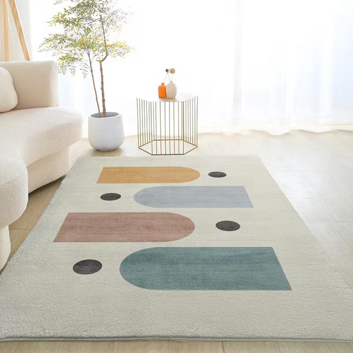 Frisence カーペット ラグマット 絨毯 厚手 防寒 床暖房対応 滑り止め付き 洗える 低ホコリ 防ダニ インテリア ホットカーペット対応 お手入れ簡単 耐久性 耐摩耗性 防音機能 FRIDT28