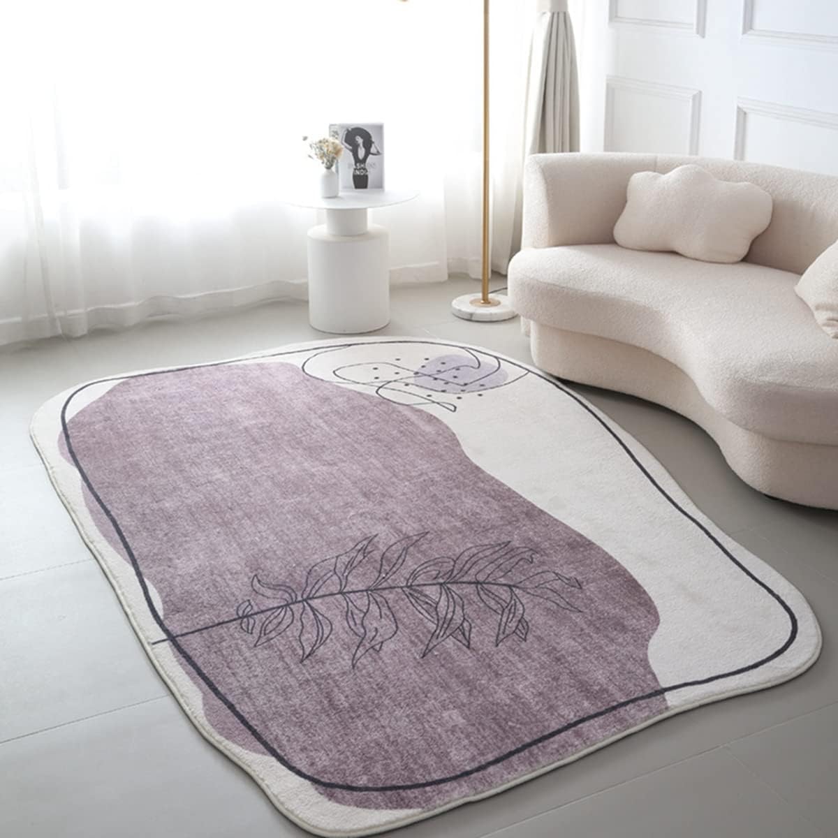 「Tuokus」カーペット 不規則な形 イミテーションカシミア ラグ クラシック じゅうたん 洗える 絨毯 ラグマット 3畳4畳5畳6畳 防ダニ センターカーペット かわいい 抗菌 消臭 シャギーラグ 滑り止め付き ふわふわ サラサラ 長方形 夏秋冬