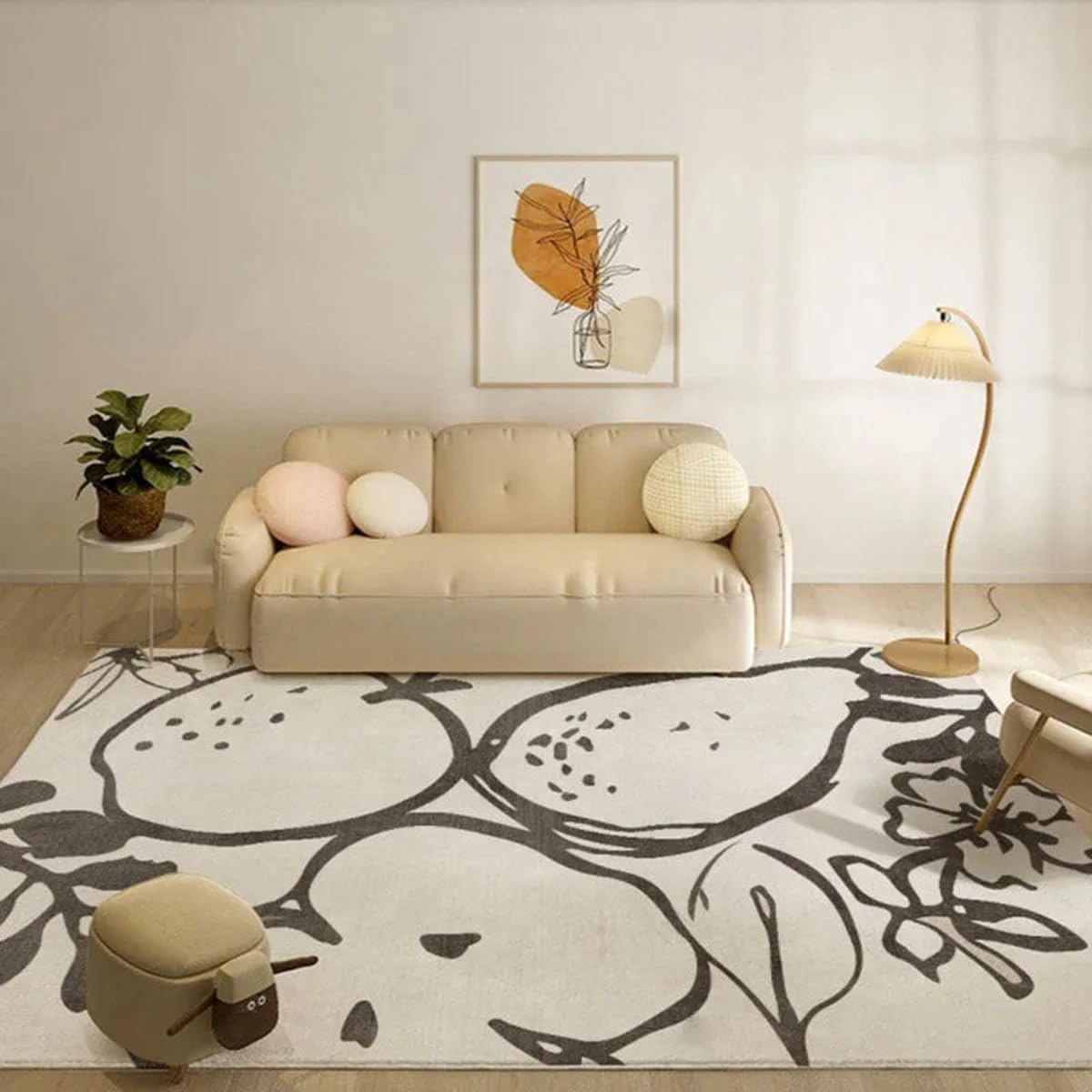 「Tuokus」カーペット ラグマット ラグ 滑り止め付き センターカーペット 模造カシミヤ 3畳4畳5畳6畳 厚み 長方形 絨毯 抗菌防臭 防ダニ 床暖房対応 シャギーラグ 絨毯 滑り止め付き ふわふわ サラサラ 長方形 カラフルパターン ORFYD-68