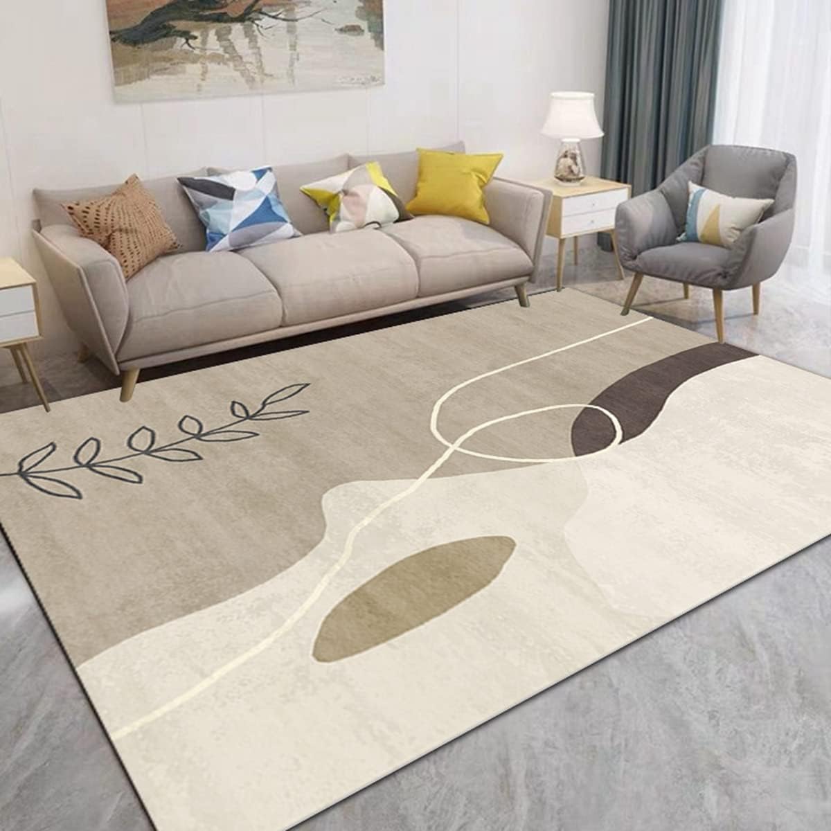 Frisence カーペット ラグマット 絨毯 厚手 防寒 床暖房対応 滑り止め付き 洗える 低ホコリ 防ダニ インテリア ホットカーペット対応 お手入れ簡単 耐久性 耐摩耗性 防音機能 FRIDT55