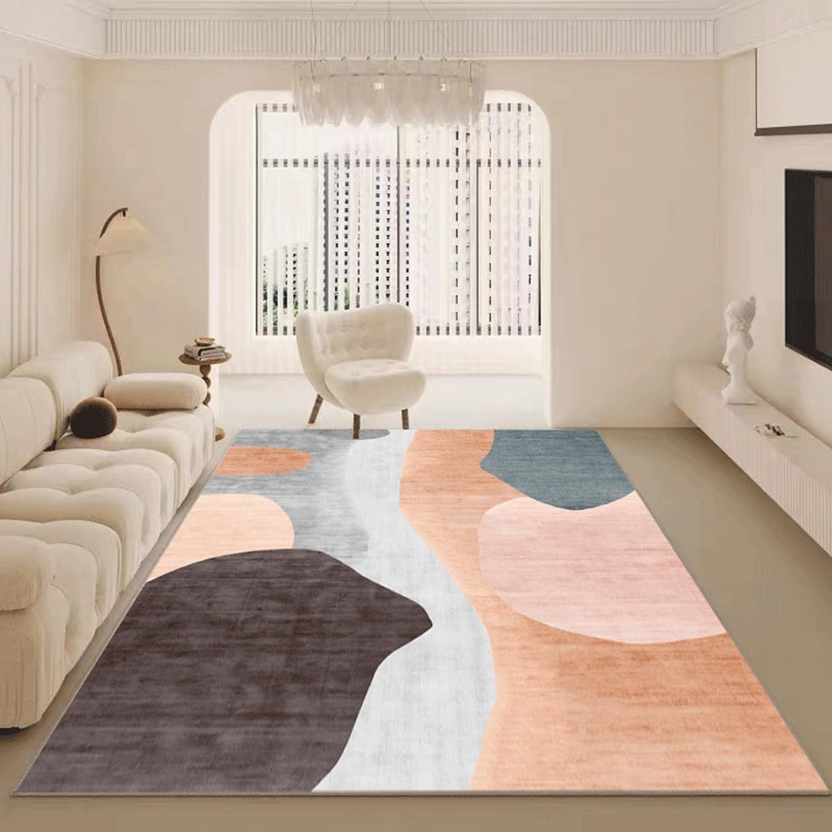 Frisence カーペット 120×160cm 洗える ラグ 滑り止め付き 防音・防寒・床暖房対応 ラグマット 折りたたみ コンパクト収納可能 おしゃれ ふわふわ 北欧風 リビング 寝室 子供部屋用 FRIDT67