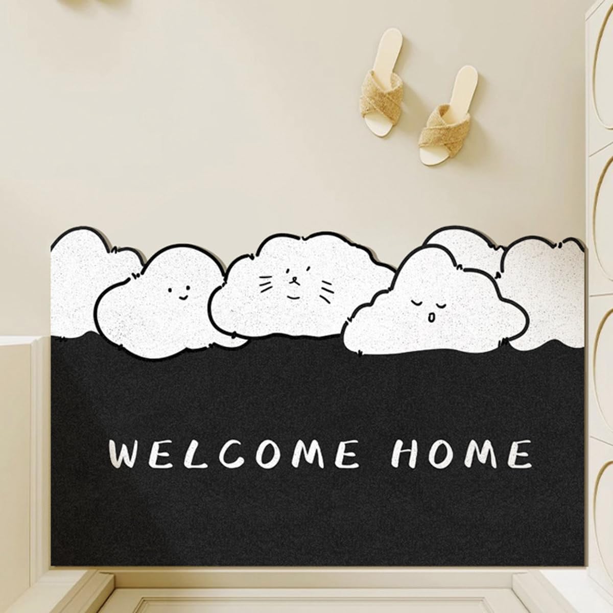 「Tuokus」玄関マット ドアマット 泥落としマット フロアマット マット キッチンマット タイルカーペット 床マット 屋外 滑り止め 耐磨耗性 速乾 吸水 洗える 店舗 飲食店 オフィス 事務所 XGDianj62 45*75cm