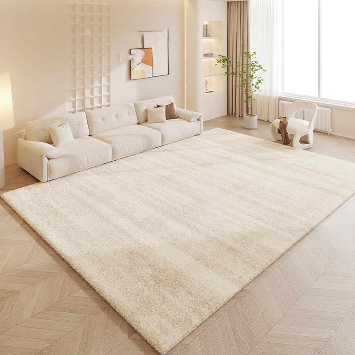 Frisence カーペット ラグマット 絨毯 厚手 防寒 床暖房対応 滑り止め付き 洗える 低ホコリ 防ダニ インテリア ホットカーペット対応 お手入れ簡単 耐久性 耐摩耗性 防音機能 FRIDT21B