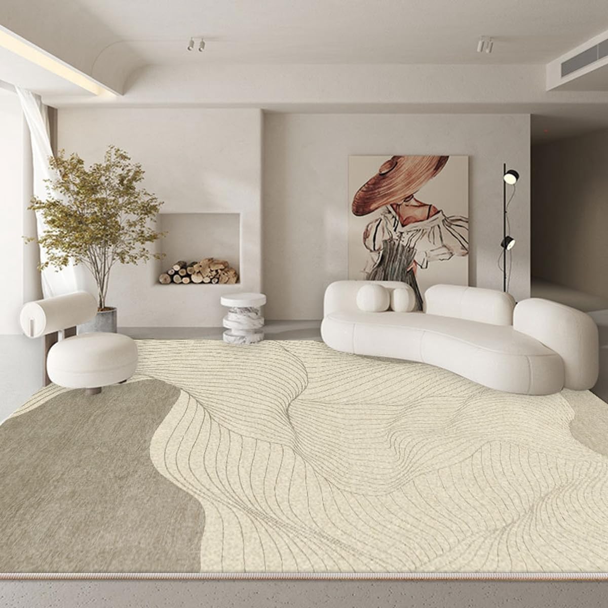 「Tuokus」ラグ カーペット 160×120cm ラグマット シャギーラグ 洗える ふわふわ 絨毯 厚手 3畳4畳5畳6畳 ホットカーペット&床暖房で使用可能 洗濯可 模造カシミアラグ 消臭 厚い滑り止め付き サラサラ イミテーションカシミア 模造カシミア TFYRj-303