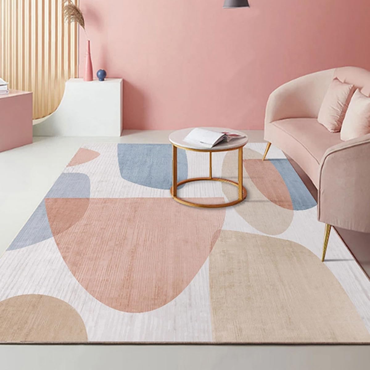 Frisence カーペット 120×160cm 洗える ラグ 滑り止め付き 防音・防寒・床暖房対応 ラグマット 折りたたみ コンパクト収納可能 おしゃれ ふわふわ 北欧風 リビング 寝室 子供部屋用 FRIDT68A