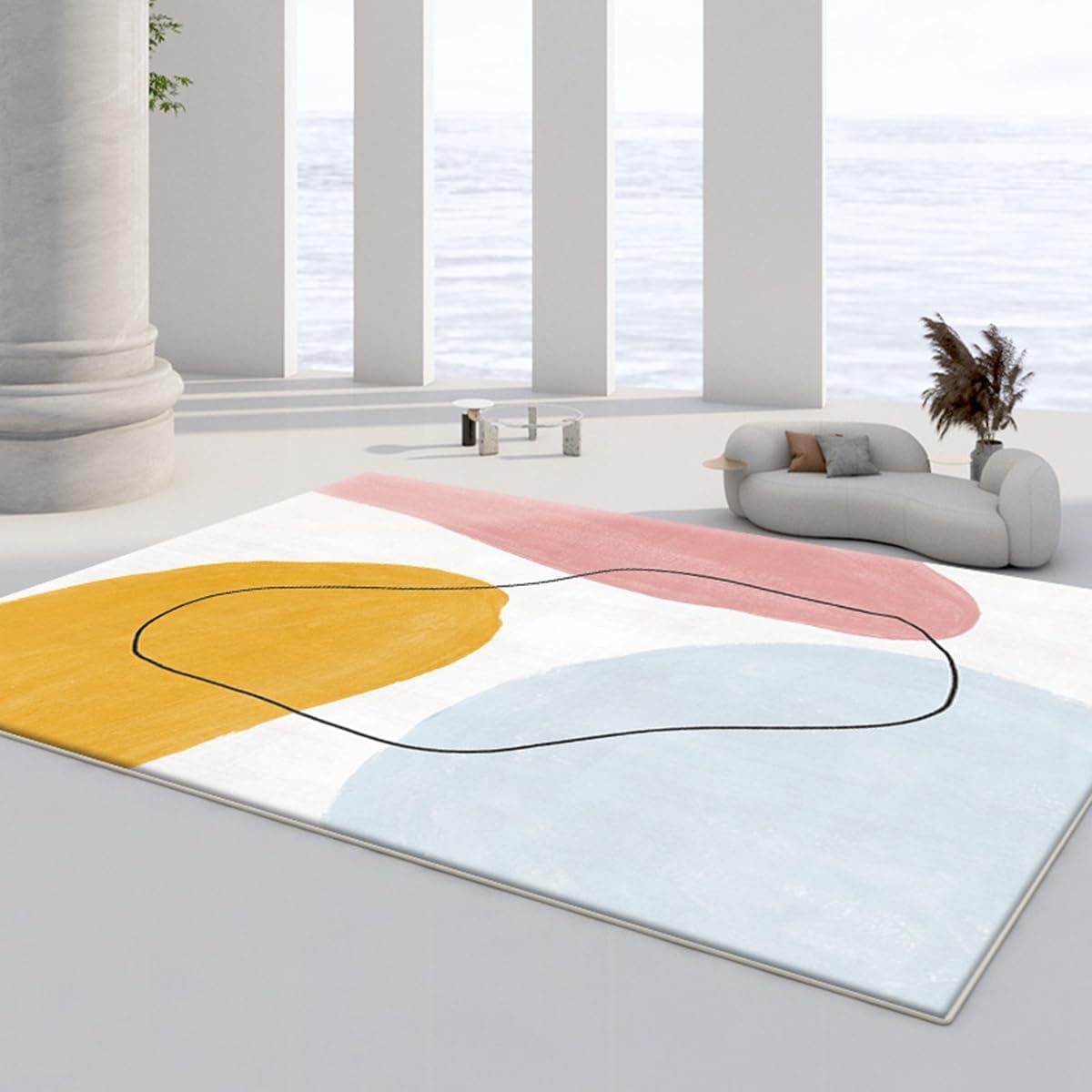 Frisence カーペット 120×160cm 洗える ラグ 滑り止め付き 防音・防寒・床暖房対応 ラグマット 折りたたみ コンパクト収納可能 おしゃれ ふわふわ 北欧風 リビング 寝室 子供部屋用