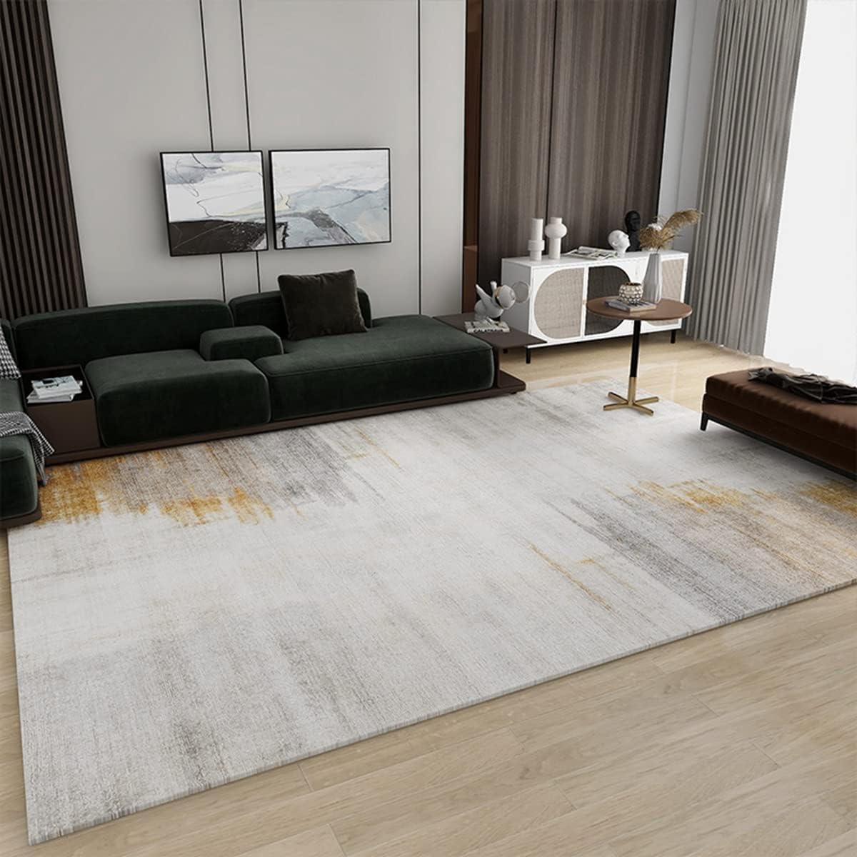 Frisence カーペット 120×160cm 洗える ラグ 滑り止め付き 防音・防寒・床暖房対応 ラグマット 折りたたみ コンパクト収納可能 おしゃれ ふわふわ 北欧風 リビング 寝室 子供部屋用 FRIDT74B