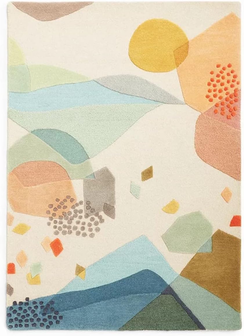 「ORRMALL」カーペット ラグマット 模造カシミヤ シャギーラグ センターカーペット 厚い 滑り止め付き 3畳4畳5畳6畳 絨毯 抗菌防臭 防ダニ 床暖房対応 滑り止め付き ふわふわ サラサラ 長方形 OFY06 (120*160cm約1畳)