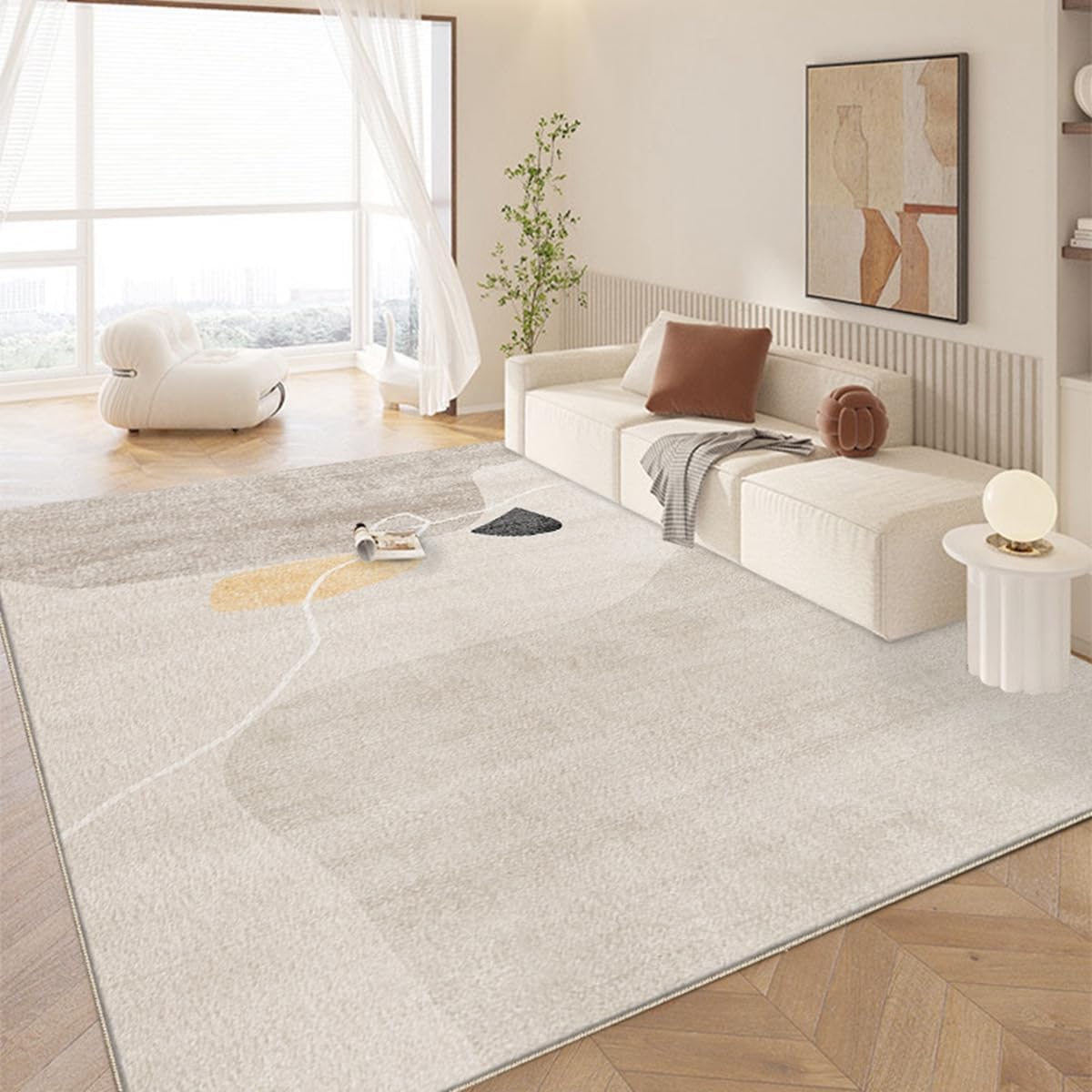 Frisence カーペット ラグマット 絨毯 厚手 防寒 床暖房対応 滑り止め付き 洗える 低ホコリ 防ダニ インテリア ホットカーペット対応 お手入れ簡単 耐久性 耐摩耗性 防音機能 FRIDT39