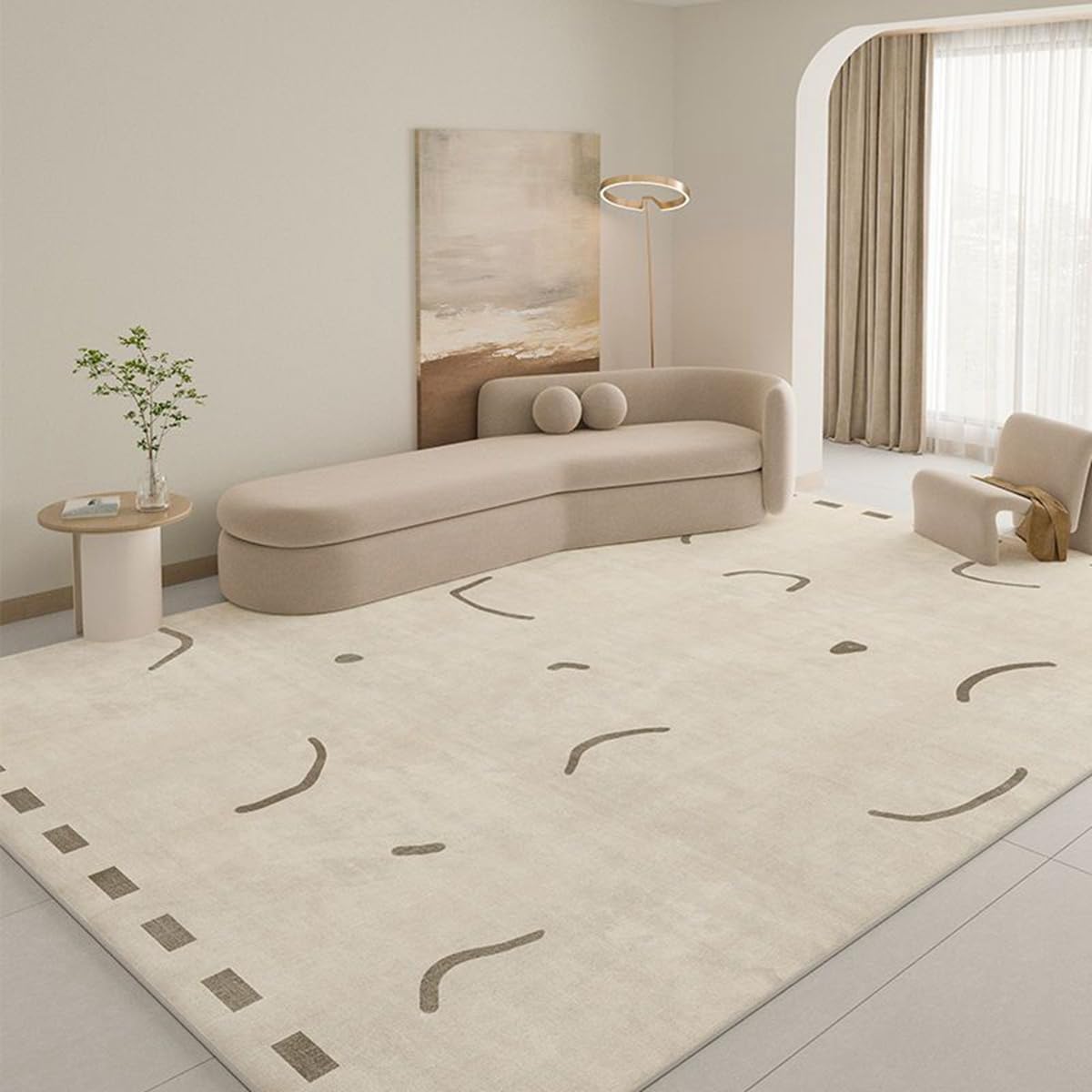 Frisence カーペット ラグマット 絨毯 厚手 防寒 床暖房対応 滑り止め付き 洗える 低ホコリ 防ダニ インテリア ホットカーペット対応 お手入れ簡単 耐久性 耐摩耗性 防音機能 FRIDT61