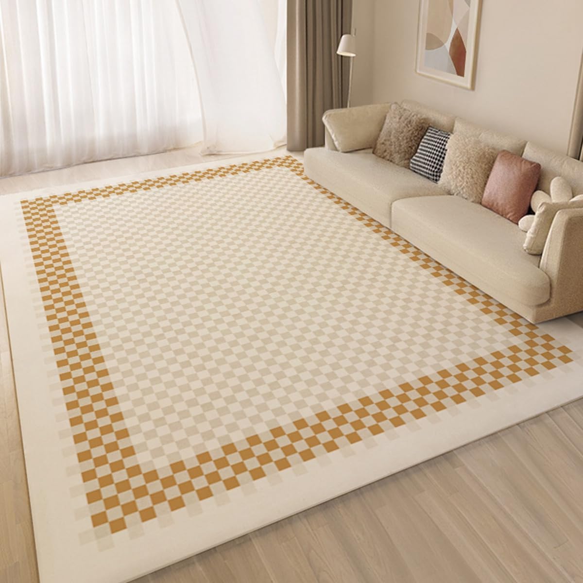 Frisence カーペット ラグマット 絨毯 厚手 防寒 床暖房対応 滑り止め付き 洗える 低ホコリ 防ダニ インテリア ホットカーペット対応 お手入れ簡単 耐久性 耐摩耗性 防音機能 FRIDT30