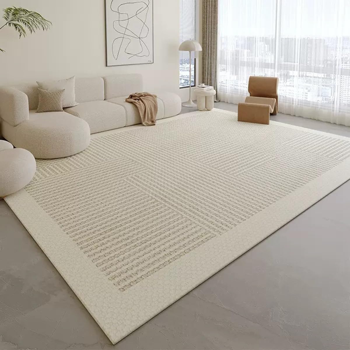 Frisence カーペット ラグマット 絨毯 厚手 防寒 床暖房対応 滑り止め付き 洗える 低ホコリ 防ダニ インテリア ホットカーペット対応 お手入れ簡単 耐久性 耐摩耗性 防音機能 FRIDT24