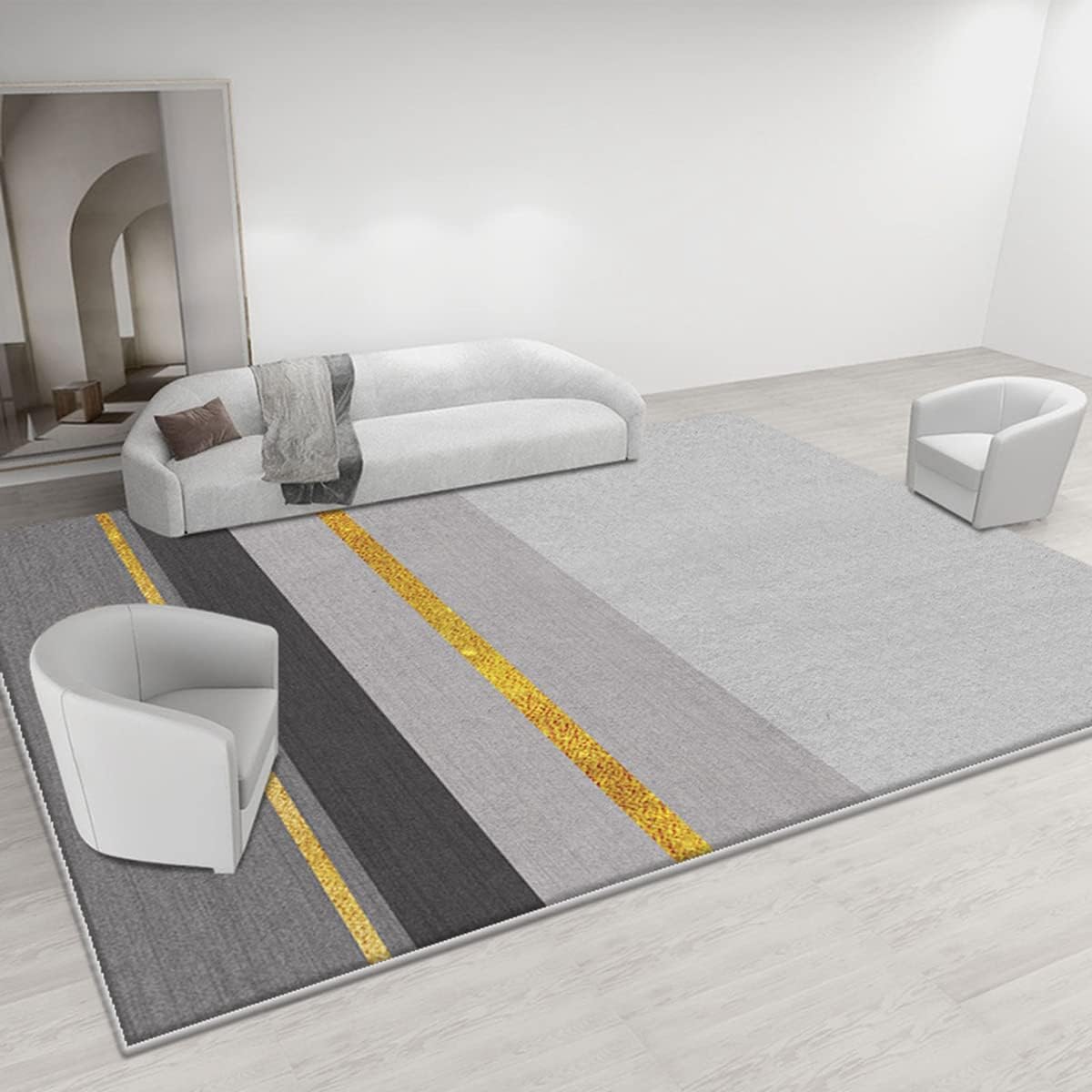 「Tuokus」ラグ カーペット シャギーラグ ふわふわ 絨毯 より厚い ラグマット わびさび 現代イミテーションカシミア 3畳4畳5畳6畳 ホットカーペット&床暖房で使用可能 洗える 模造カシミアラグ 消臭 厚さ約1.8cm 滑り止め付き サラサラ 160*230cm