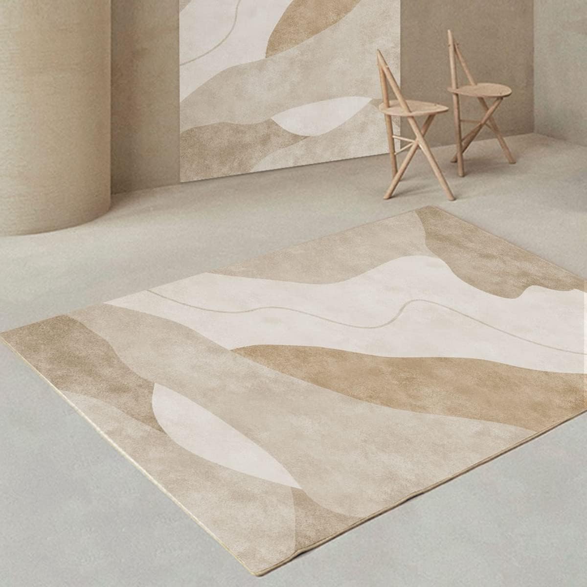 「Tuokus」カーペット イミテーションカシミア じゅうたん 洗える ラグ 絨毯 ラグマット 3畳4畳5畳6畳 防ダニ センターカーペット かわいい 抗菌 消臭 シャギーラグ 滑り止め付き ふわふわ サラサラ 長方形 夏秋冬HGY