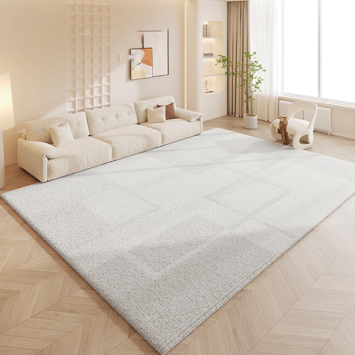 Frisence カーペット ラグマット 絨毯 厚手 防寒 床暖房対応 滑り止め付き 洗える 低ホコリ 防ダニ インテリア ホットカーペット対応 お手入れ簡単 耐久性 耐摩耗性 防音機能 FRIDT21B