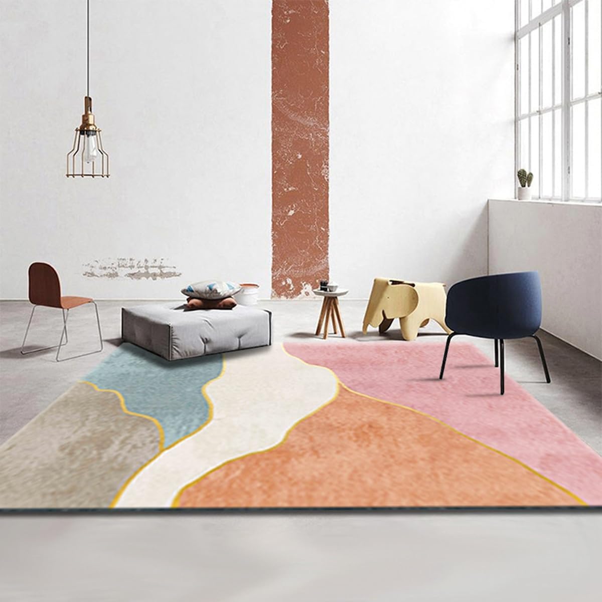 Frisence カーペット ラグマット 絨毯 厚手 防寒 床暖房対応 滑り止め付き 洗える 低ホコリ 防ダニ インテリア ホットカーペット対応 お手入れ簡単 耐久性 耐摩耗性 防音機能 FRIDT26