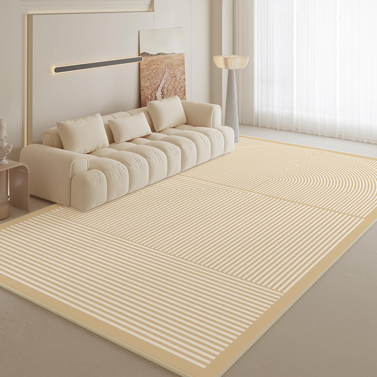 Frisence カーペット ラグマット 絨毯 厚手 防寒 床暖房対応 滑り止め付き 洗える 低ホコリ 防ダニ インテリア ホットカーペット対応 お手入れ簡単 耐久性 耐摩耗性 防音機能 FRIDT16