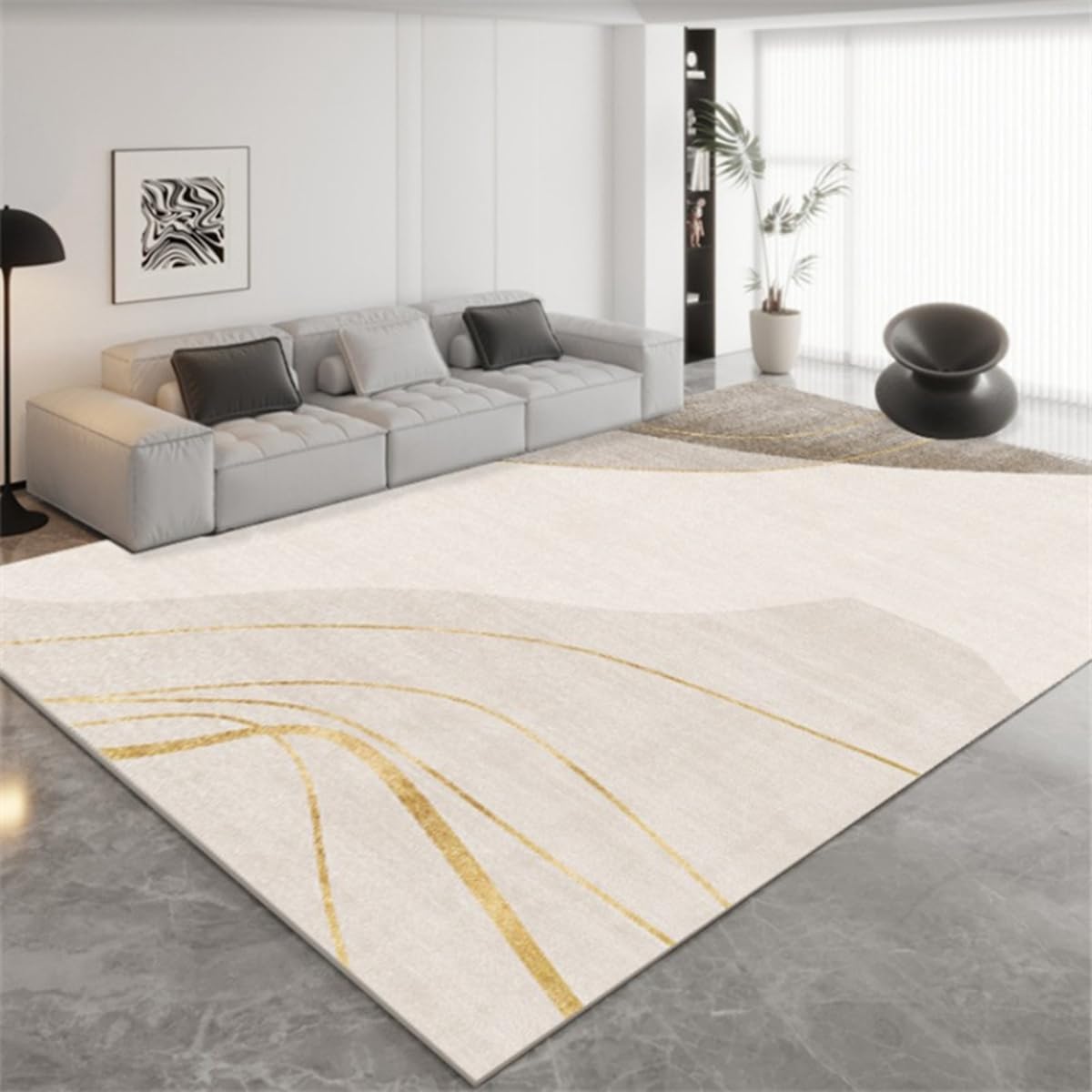 「ORRMALL」カーペット ラグマット ラグ 滑り止め付き センターカーペット 模造カシミヤ 3畳4畳5畳6畳 厚み 長方形 絨毯 抗菌防臭 防ダニ 床暖房対応 シャギーラグ 絨毯 滑り止め付き ふわふわ サラサラ 長方形 カラフルパターン ORFYR125B