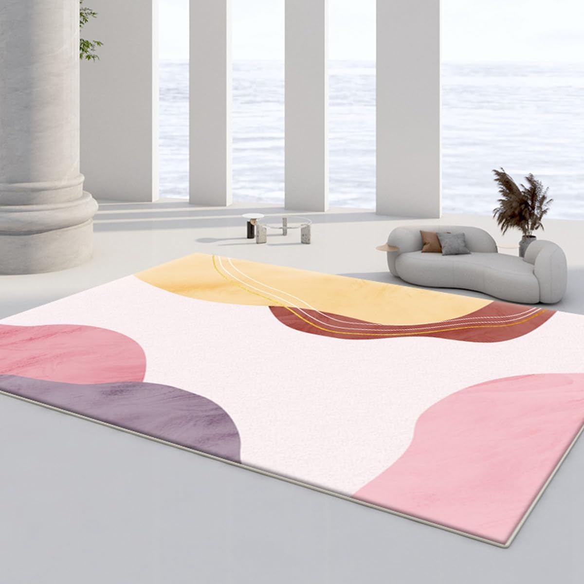 Frisence カーペット 120×160cm 洗える ラグ 滑り止め付き 防音・防寒・床暖房対応 ラグマット 折りたたみ コンパクト収納可能 おしゃれ ふわふわ 北欧風 リビング 寝室 子供部屋用 FRIDT75A