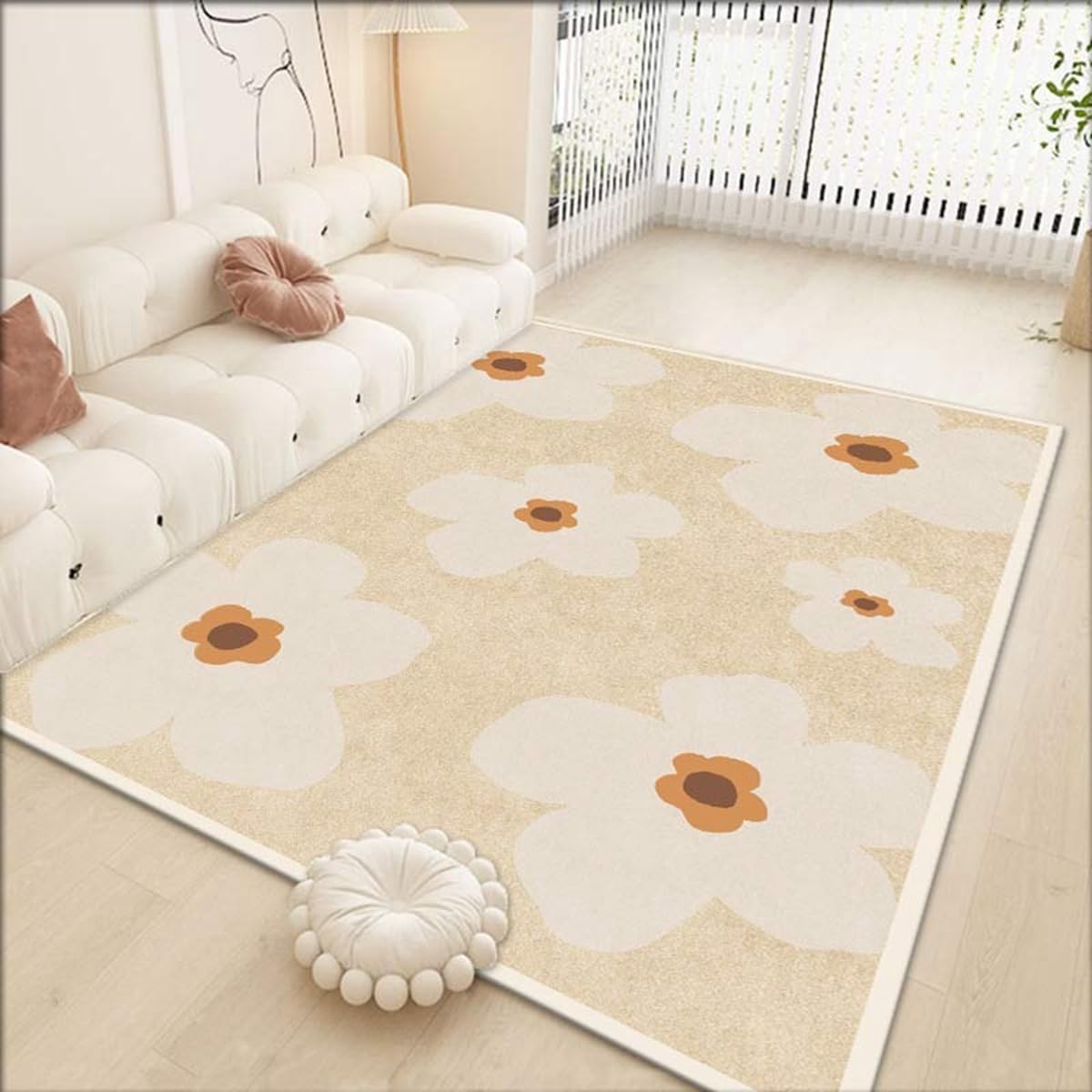 Frisence カーペット ラグマット 絨毯 厚手 防寒 床暖房対応 滑り止め付き 洗える 低ホコリ 防ダニ インテリア ホットカーペット対応 お手入れ簡単 耐久性 耐摩耗性 防音機能 FRIDT39