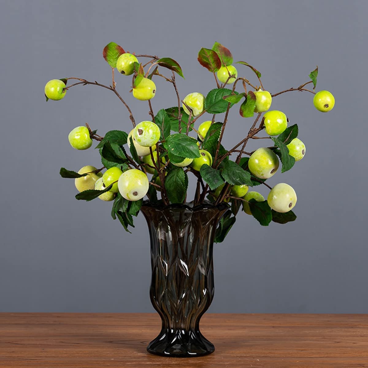 「Tuokus」人工観葉植物 造花 りんご アップル 手作り フラワーアレンジメント 枯れない花 フェイクグリーン インテリア おしゃれ グリーン デコレーション 枯れない 本物 FZHj01癒しの 1つ:48*20cm(約)