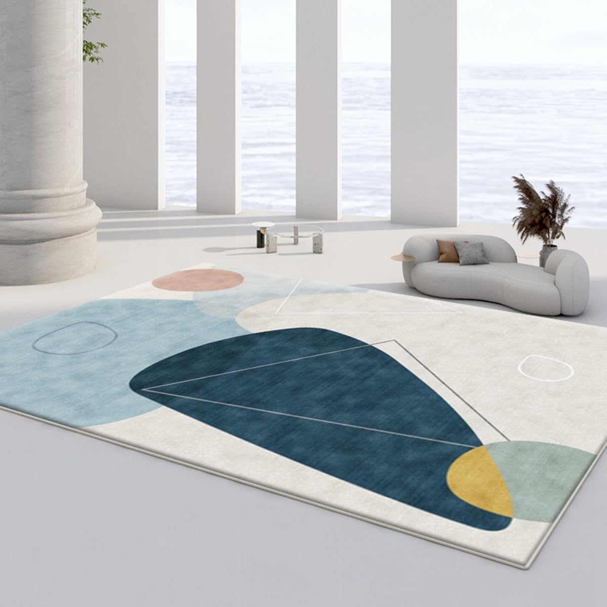 Frisence カーペット 120×160cm 洗える ラグ 滑り止め付き 防音・防寒・床暖房対応 ラグマット 折りたたみ コンパクト収納可能 おしゃれ ふわふわ 北欧風 リビング 寝室 子供部屋用 FRIDT75A